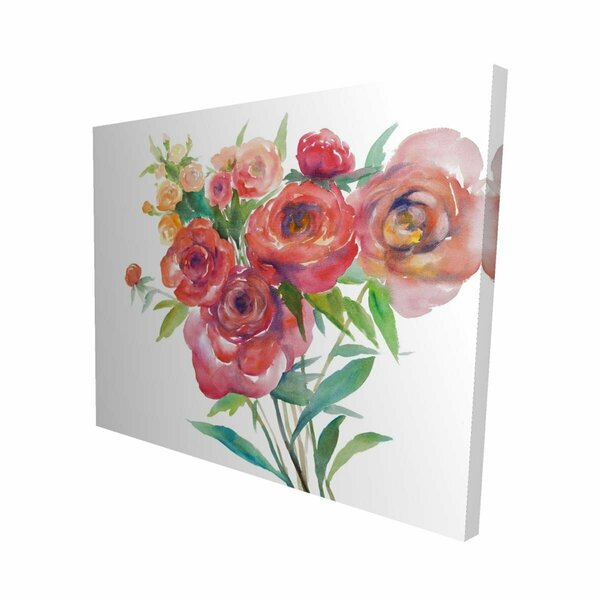 Begin Home Decor 16 x 20 in. Watercolor Bouquet of Flowers-Print on Canvas 2080-1620-FL156